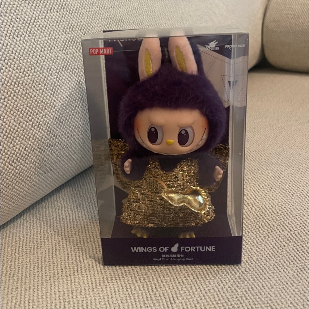 Authentic Pop Mart Labubu‎ x Pronounce Wings of Fortune Purple and Gold - Picture 2 of 5